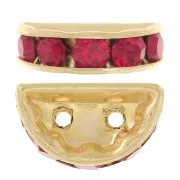 Rondel Media Luna 14x8 mm dorado Light Siam x1