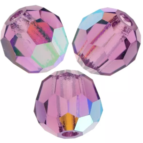 Preciosa perlas facetadas redondas - Perla redonda 4 mm - Amatista AB x20