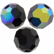 Preciosa perlas facetadas redondas - Perla redonda 4 mm - Jet AB x20