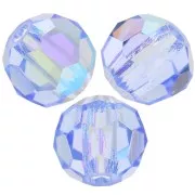 Preciosa perlas facetadas redondas - Perla redonda 4 mm - Zafiro claro AB x20
