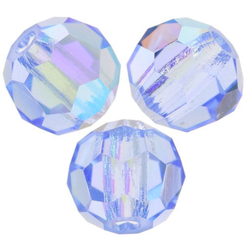 Preciosa perlas facetadas redondas - Perla redonda 4 mm - Zafiro claro AB x20
