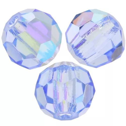 Preciosa perlas facetadas redondas - Perla redonda 4 mm - Zafiro claro AB x20