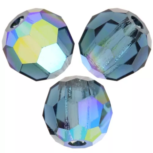 Preciosa perlas facetadas redondas - Perla redonda 4 mm - Montana AB x20