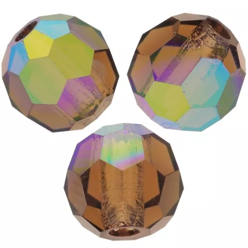 Preciosa perlas facetadas redondas - Perla redonda 4 mm - Round Bead 4 mm - Smoked