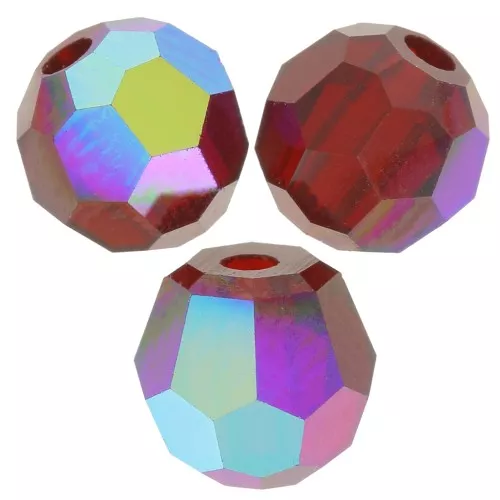 Preciosa perlas facetadas redondas - Round Bead 4 mm - Siam AB x20