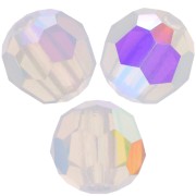 Perlas facetadas redondas Preciosa - Cuenta redonda 4 mm - White Opal AB x20|raw }}