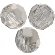 Preciosa perlas facetadas redondas - Perla redonda 4 mm - Crystal Labrador Half x2