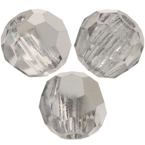 Preciosa perlas facetadas redondas - Perla redonda 4 mm - Crystal Labrador Half x2