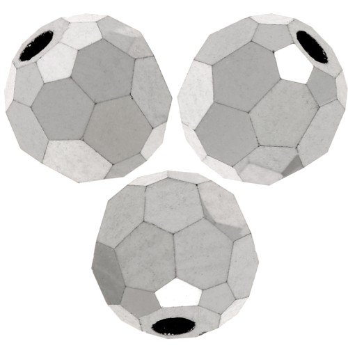 Perlas facetadas redondas Preciosa - Perla redonda 4 mm - Crystal Labrador Full x2