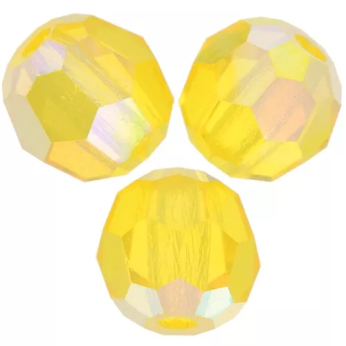 Preciosa perlas facetadas redondas - Perla redonda 4 mm - Citrine AB x20