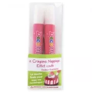 Bolígrafos capa efecto glaseado Frambuesa x2