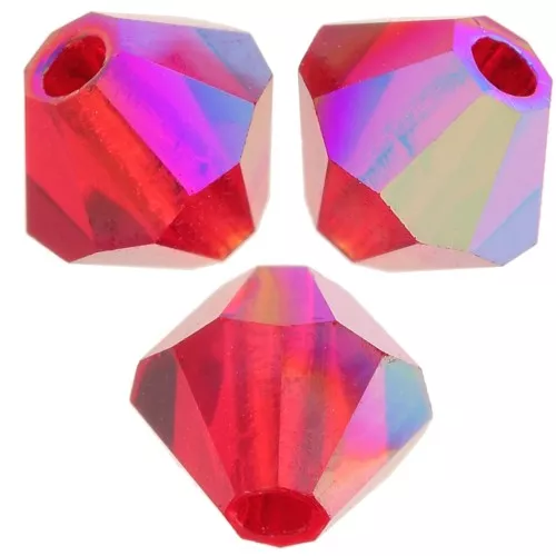 Tupis de Cristales de Preciosa 4 mm-MC Bead Rondell- Light Siam Glitter x30