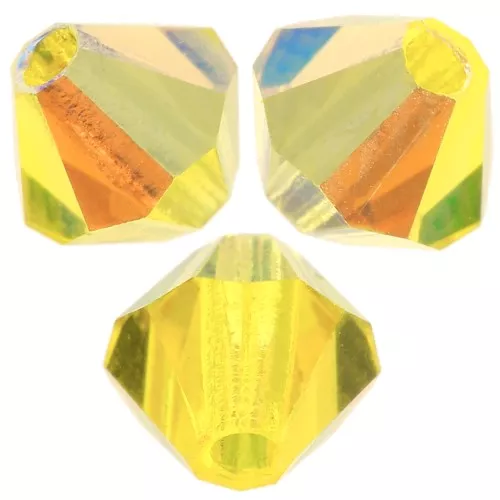 Tupis de Cristales de Preciosa 4 mm-MC Bead Rondell- Citrine Glitter x30