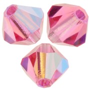 Tupis de Cristales de Preciosa 4 mm-MC Bead Rondell- Rose Glitter x30