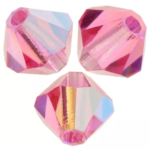 Tupis de Cristales de Preciosa 4 mm-MC Bead Rondell- Rose Glitter x30