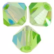 Tupis de Cristales de Preciosa 4 mm-MC Bead Rondell- Peridot Glitter x30