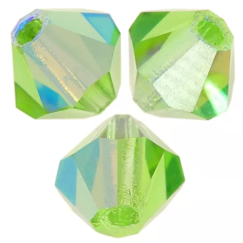 Tupis de Cristales de Preciosa 4 mm-MC Bead Rondell- Peridot Glitter x30