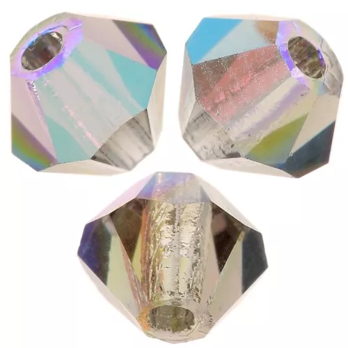 Tupis de Cristales de Preciosa 4 mm-MC Bead Rondell- Black Diamond Glitter x30