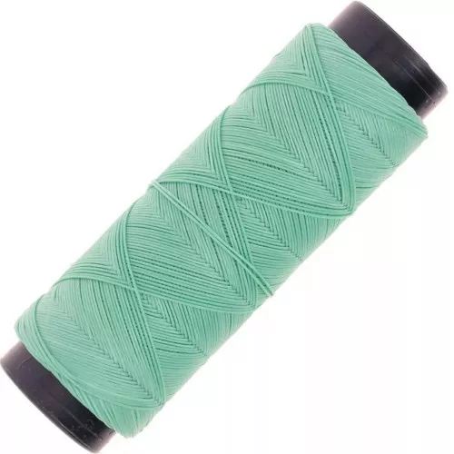 Slam Cord hilo plano de poliéster encerado para micro macramé 0,6 mm -Verde musgo x100m