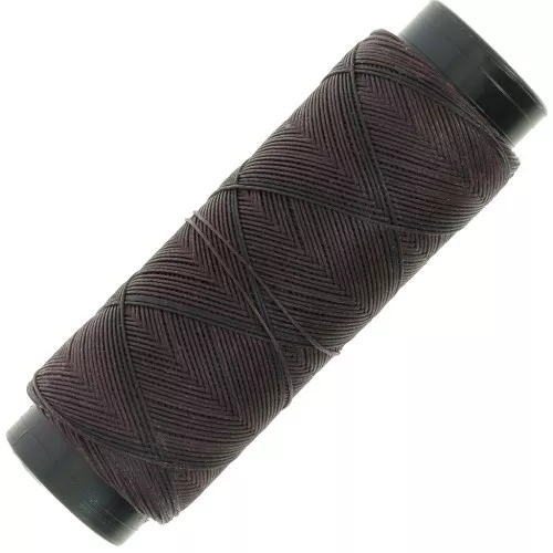Slam Cord hilo plano de poliéster encerado para micro macramé 0,6 mm - Burdeos x100m
