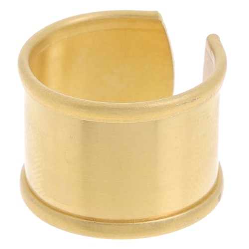 Anillo ajustable con borde curvado 15 mm - Talla 54 a 62 - Latón x1