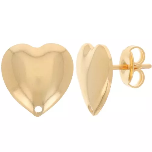 Pendientes 12 mm - Dorado x2