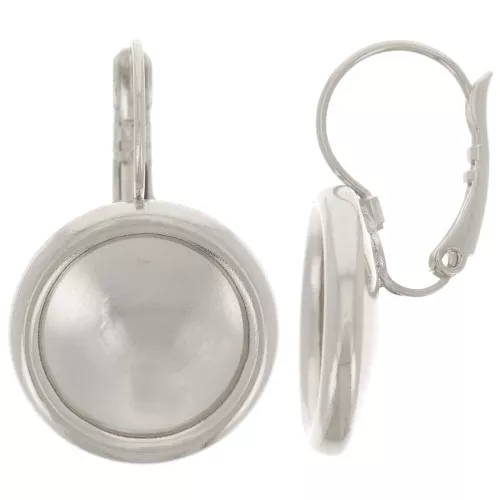 Ganchos para cabujón Purecrystal 1122 Rivoli 14 mm - Plata x2