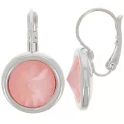 Ganchos para cabujón Purecrystal 1122 Rivoli 12 mm - Plata x2