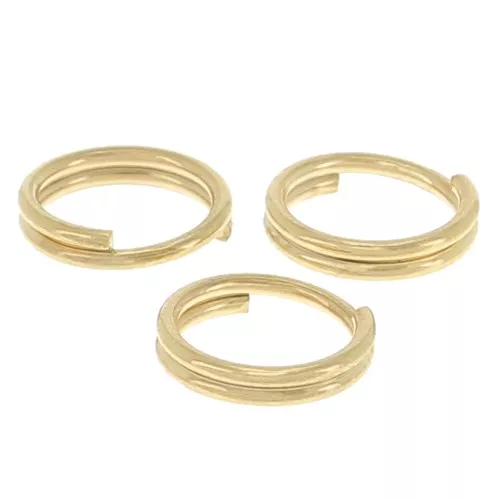 Anillas dobles 6x0,6 mm - Oro fino x25