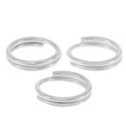 Anillas dobles 6x0,6 mm Plateado x25