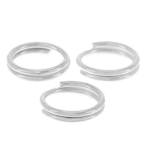 Anillas dobles 6x0,6 mm Plateado x25