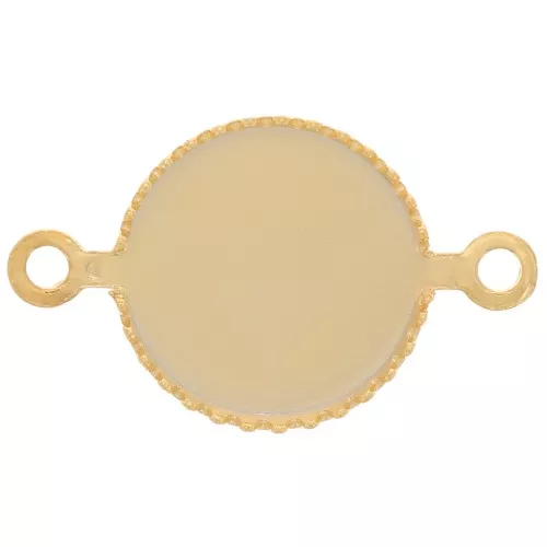Juego de separadores para cabujón base plana 8 mm Dorado con oro fino x4