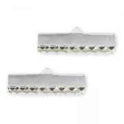 Terminales para apretar 20 mm de Plata 925 x2