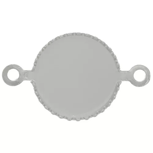 Entrepiezas para cabujón base plana 8 mm Plata x4