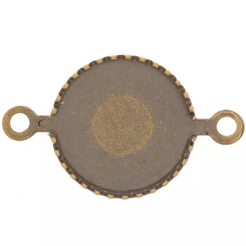 Entrepiezas para cabujón base plana 8 mm Bronce x4