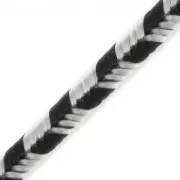 Trencilla Soutache 2,5 mm Silver/Black Stripe x2 m