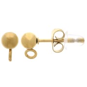 Pendientes bola de 4 mm con anilla abierta - Acero inoxidable 304L Dorado x20|raw }}