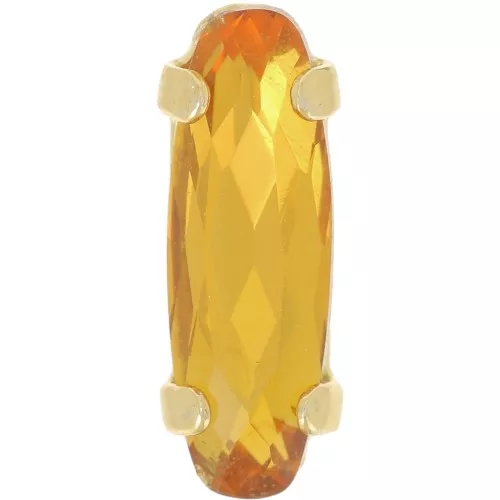 Aurora Juego de Cristales A4161 Oval Clásico Largo 15x5 mm - Oro - Topaz x1
