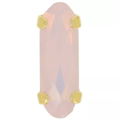 Aurora Juego de Cristales A4161 Oval Clásico Largo 15x5 mm - Oro - Rose Water Opal