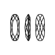 Aurora Juego de Cristales A4161 Oval Clásico Largo 15x5 mm - Oro - Rose Water Opal