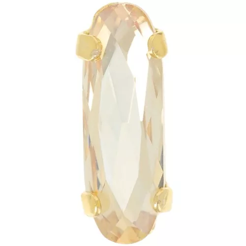 Juego de cristales Aurora A4161 Oval Clásico Largo 15x5mm Dorado - Cristal Sombra Dorada