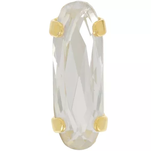 Juego de cristal Aurora A4161 Oval Clásico Largo 15x5 mm Oro - Cristal Pantalla Plata