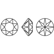 Cabujón redondo Aurora A1088 6mm - Fucsia x1