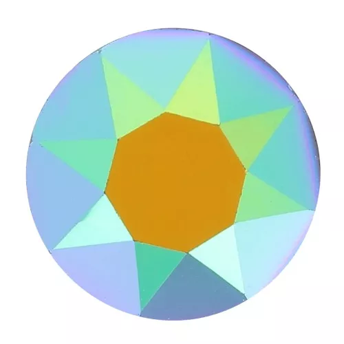 Cabochon rond Aurora A1088 6 mm - Jet AB x1