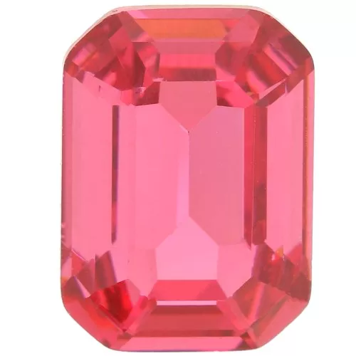 Cabujón talla octagonal Aurora A4610 14x10 mm - Rosa x1