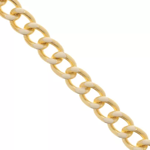 Cadena decorada esmaltada epoxi 10 mm Blanco dorado x1m