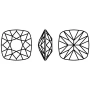 Aurora A4470 12 mm Cabujón Cuadrado - Black Diamond x1