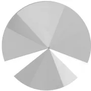 Cabujón Aurora A1122 Rivoli 14 mm - Cristal Cometa Plateado Claro x1