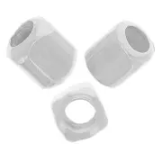 Cuentas facetadas cubo 2,5 mm - Plata 925 x10