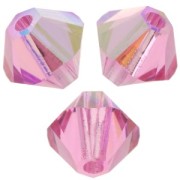 Toupies en cristal PureCrystal 5328 4 mm Rose AB x50|raw }}